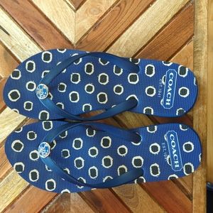 Blue Coach flip flops for women (used) size 8